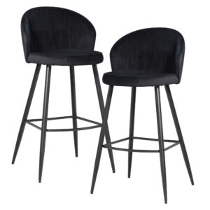 Wohnli Möbelsuche - 2er Set Barhocker aus Samt