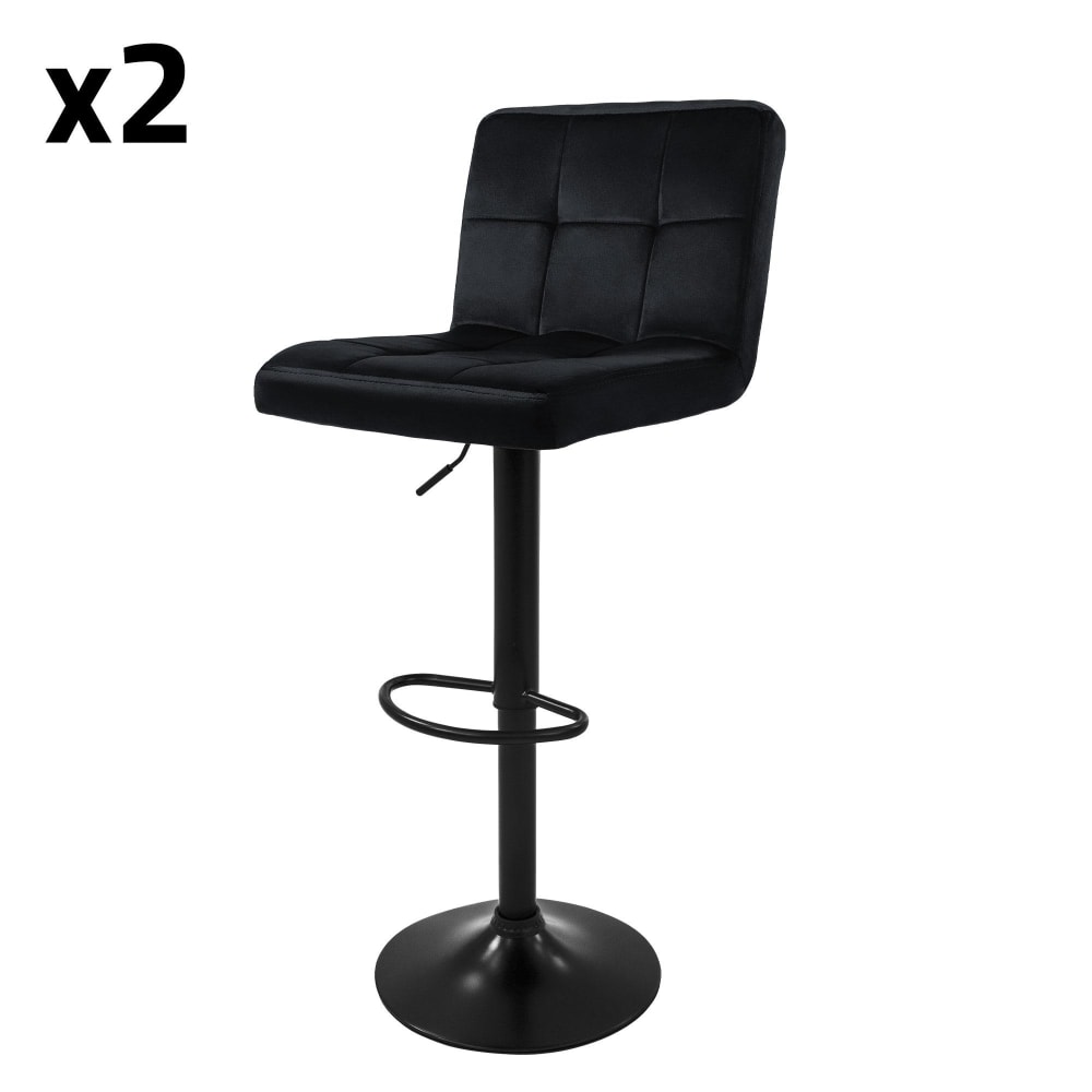 Wohnli Möbelsuche - 2er Set Barhocker aus Samt