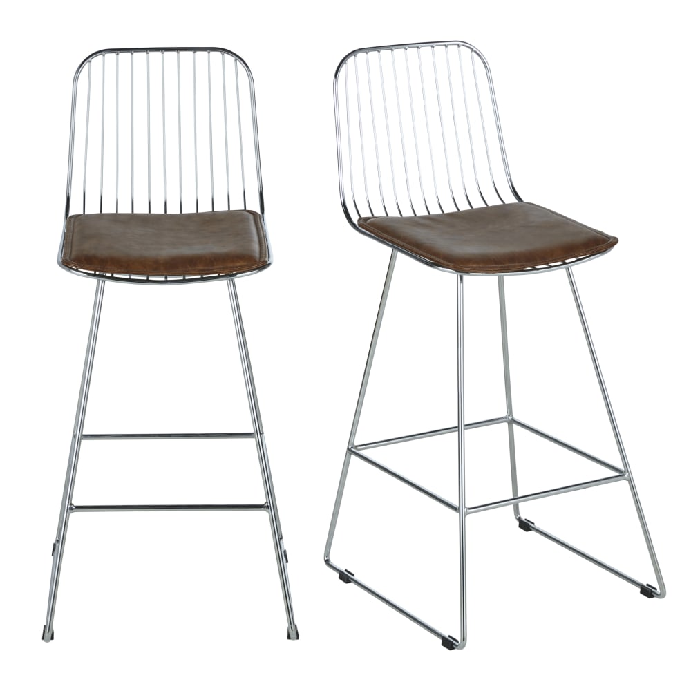 wohnli-moebel-suche-2er-Set-Barhocker-mit-Stahlgestell-und-Kunstlederbezug-H65cm Wohnli Möbelsuche - 2er Set Barhocker mit Stahlgestell und Kunstlederbezug