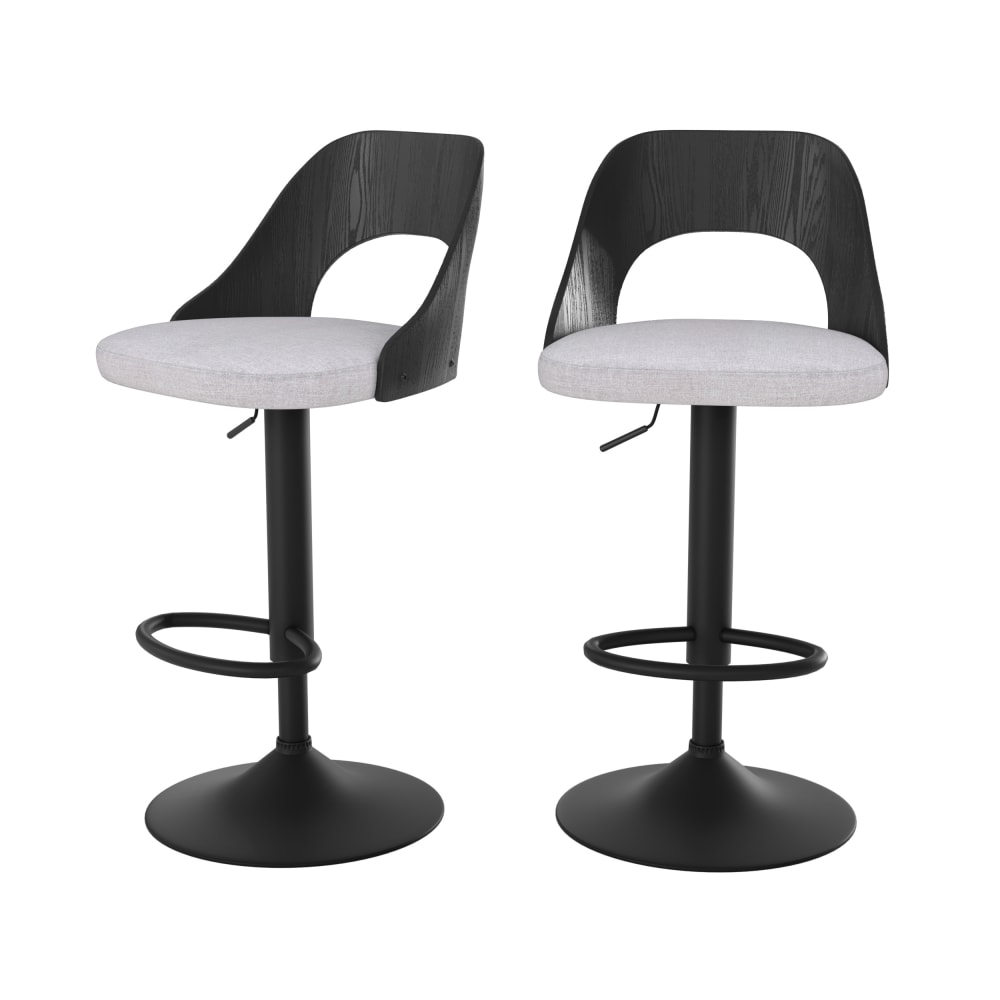 wohnli-moebel-suche-2er-Set-Barhocker-verstellbar-63-85-cm-in-meliertem-hellgrauem-Stoff Wohnli Möbelsuche - 2er Set Barhocker verstellbar (63-85 cm) in meliertem hellgrauem Stoff