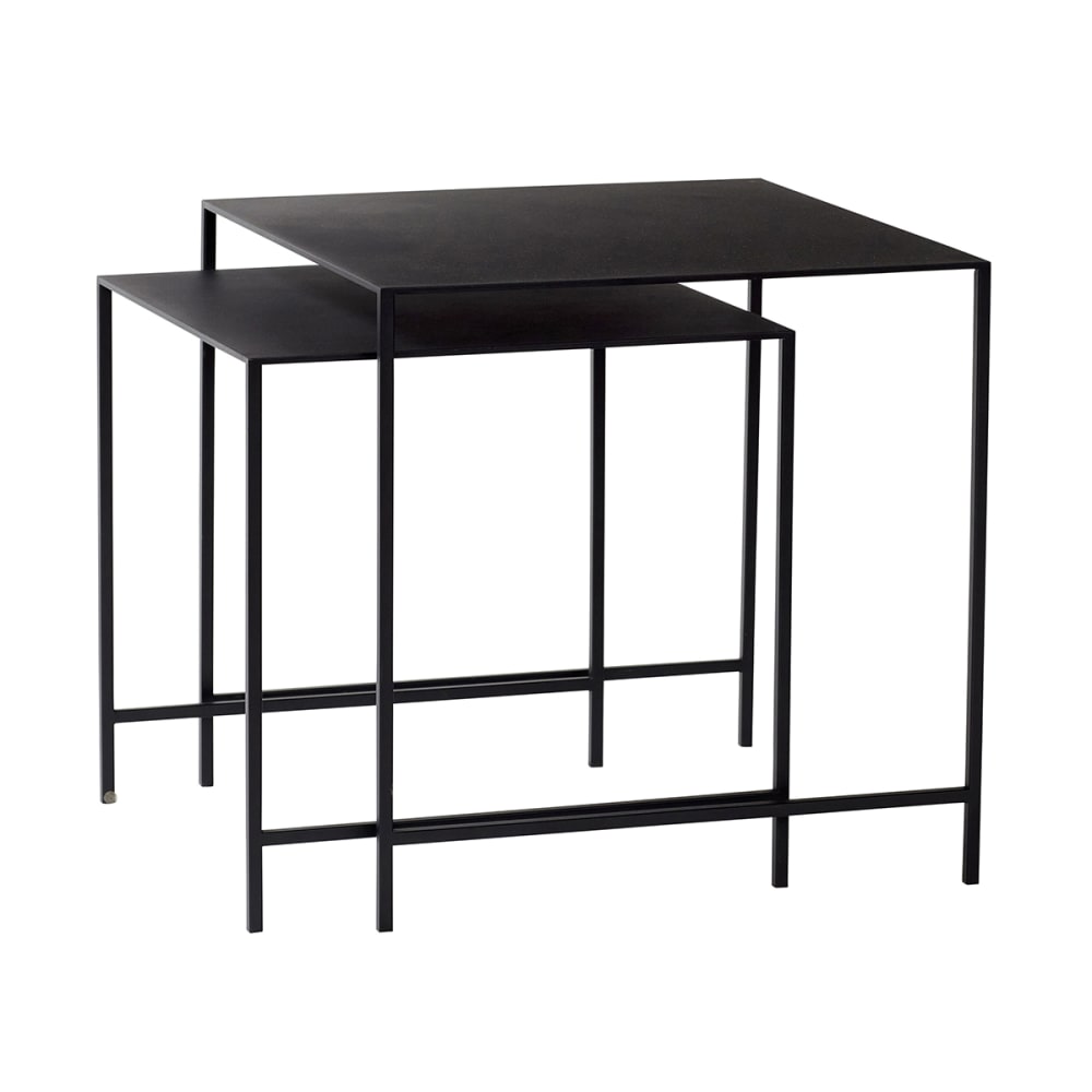 wohnli-moebel-suche-2er-Set-Beistelltisch-aus-Eisen-schwarz Wohnli Möbelsuche - 2er Set Beistelltisch aus Eisen