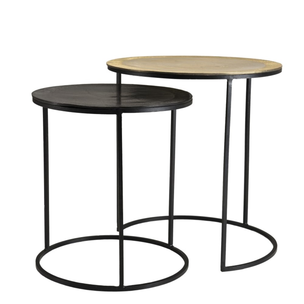 Wohnli Möbelsuche - 2er Set Beistelltische aus Aluminium