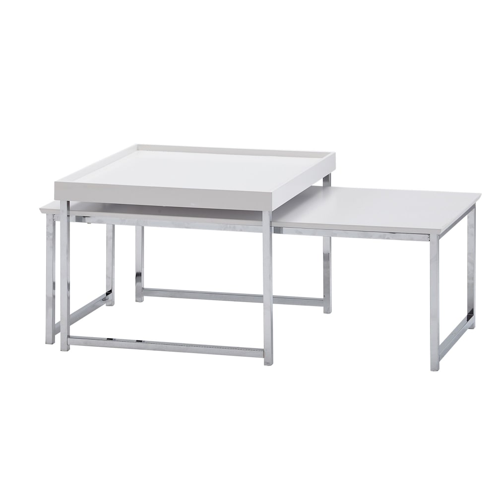 wohnli-moebel-suche-2er-Set-Couchtische-rechteckig-aus-MDF-Weiss Wohnli Möbelsuche - 2er Set Couchtische rechteckig aus MDF