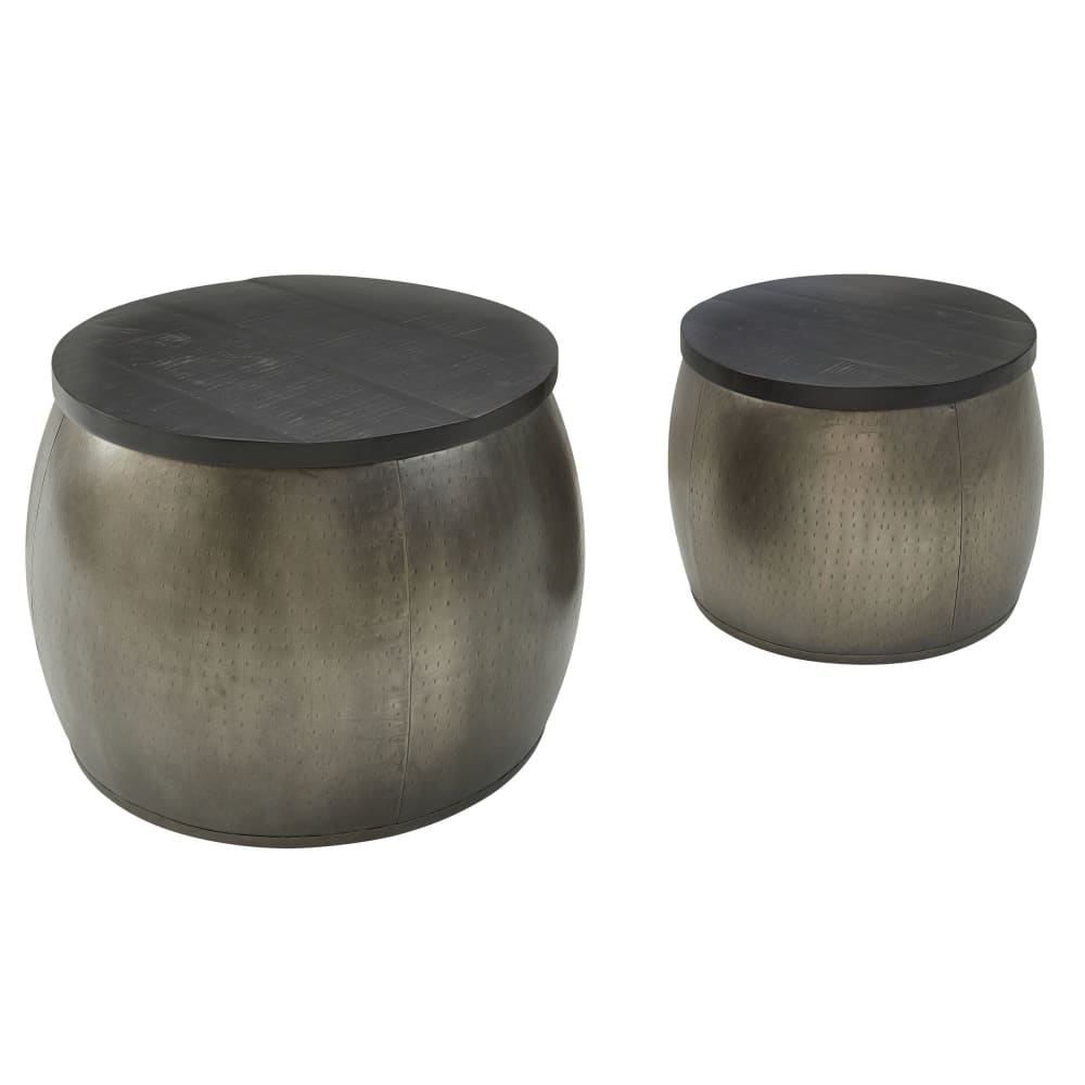 wohnli-moebel-suche-2er-Set-Couchtische-rund-aus-Metall-Gold Wohnli Möbelsuche - 2er Set Couchtische rund aus Metall