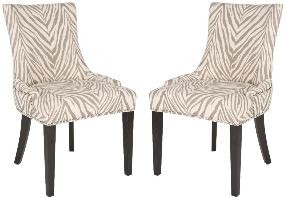 Wohnli Möbelsuche - 2er-set esszimmerstühle aus birkenholz grau