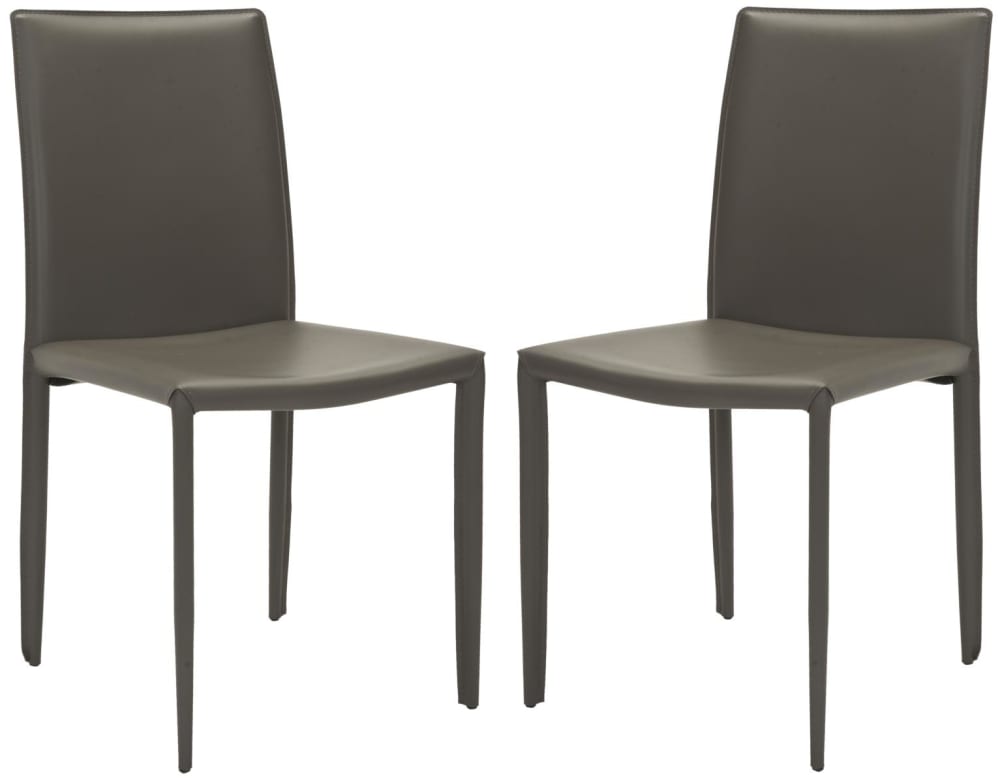 wohnli-moebel-suche-2er-Set-Esszimmerstuehle-Aus-Gebundenes-Leder-Grau Wohnli Möbelsuche - 2er-Set Esszimmerstühle Aus Gebundenes Leder Grau