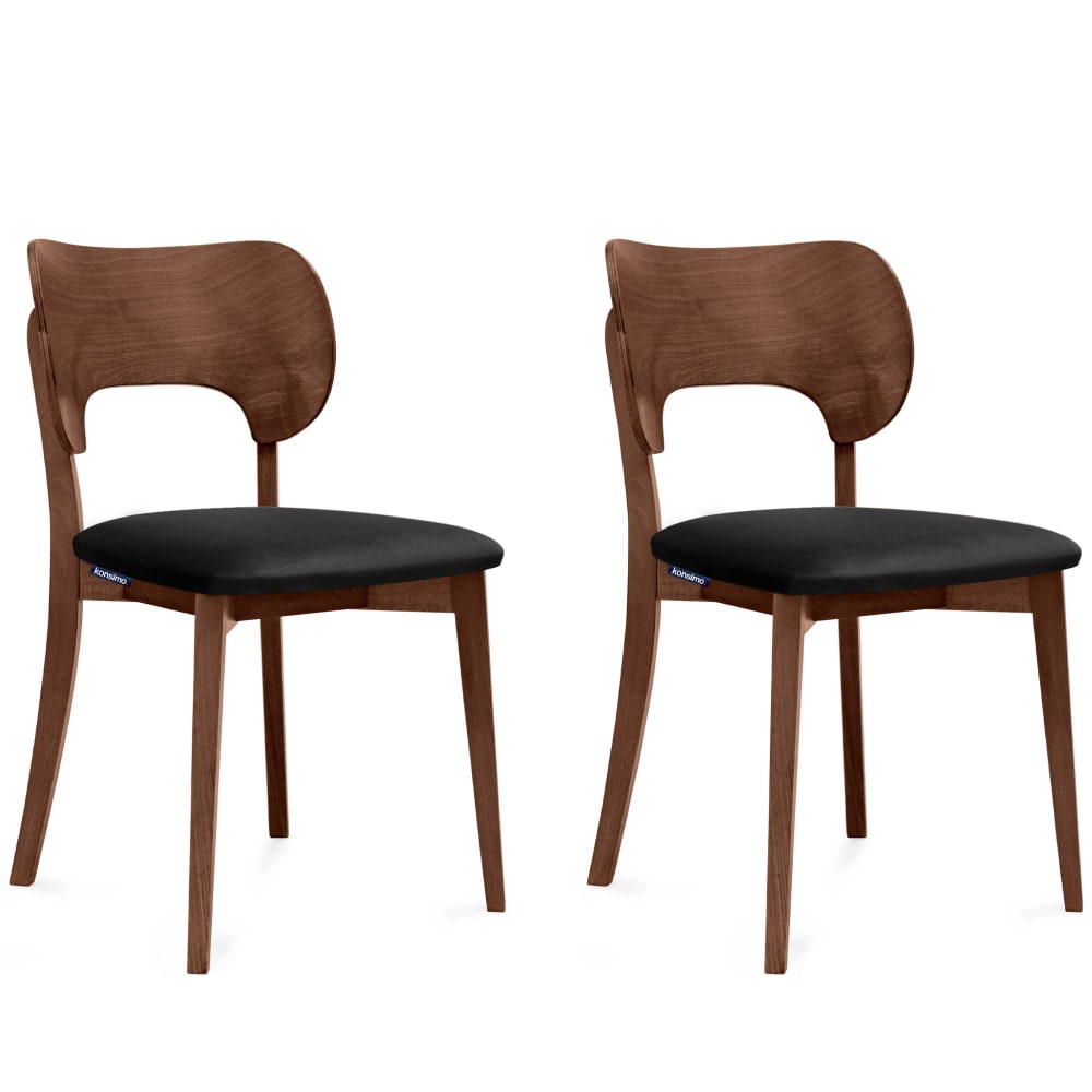 wohnli-moebel-suche-2er-Set-Esszimmerstuehle-Gestell-aus-Massivholz-Veloursitz-schwarz Wohnli Möbelsuche - 2er Set Esszimmerstühle
