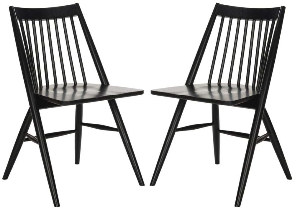 wohnli-moebel-suche-2er-Set-Esszimmerstuehle-Gummiholz-Schwarz Wohnli Möbelsuche - 2er-Set Esszimmerstühle Gummiholz Schwarz