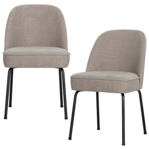 Wohnli Möbelsuche - 2er Set Esszimmerstühle aus Boucléstoff