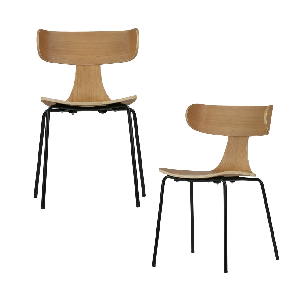 wohnli-moebel-suche-2er-Set-Esszimmerstuehle-aus-Holz-und-Metall-Hellbraun Wohnli Möbelsuche - 2er Set Esszimmerstühle aus Holz und Metall
