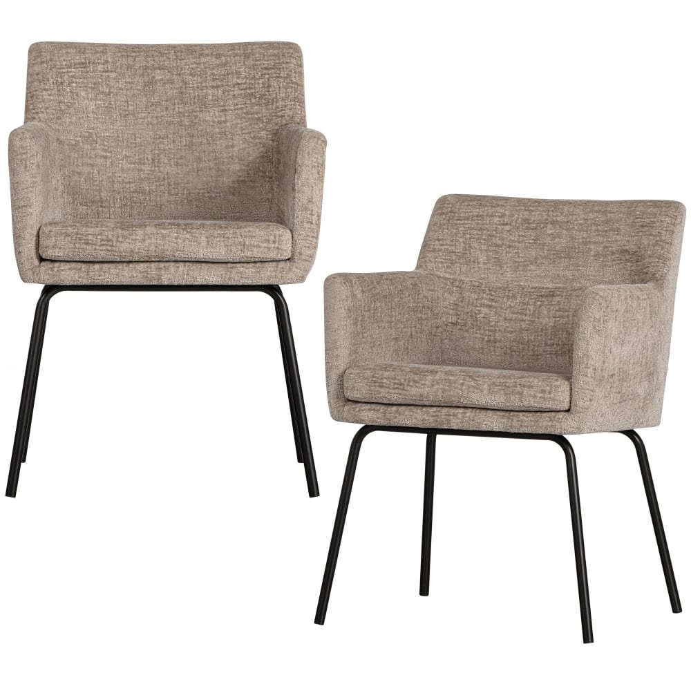 wohnli-moebel-suche-2er-Set-Esszimmerstuehle-aus-Polyester-Braun Wohnli Möbelsuche - 2er Set Esszimmerstühle aus Polyester
