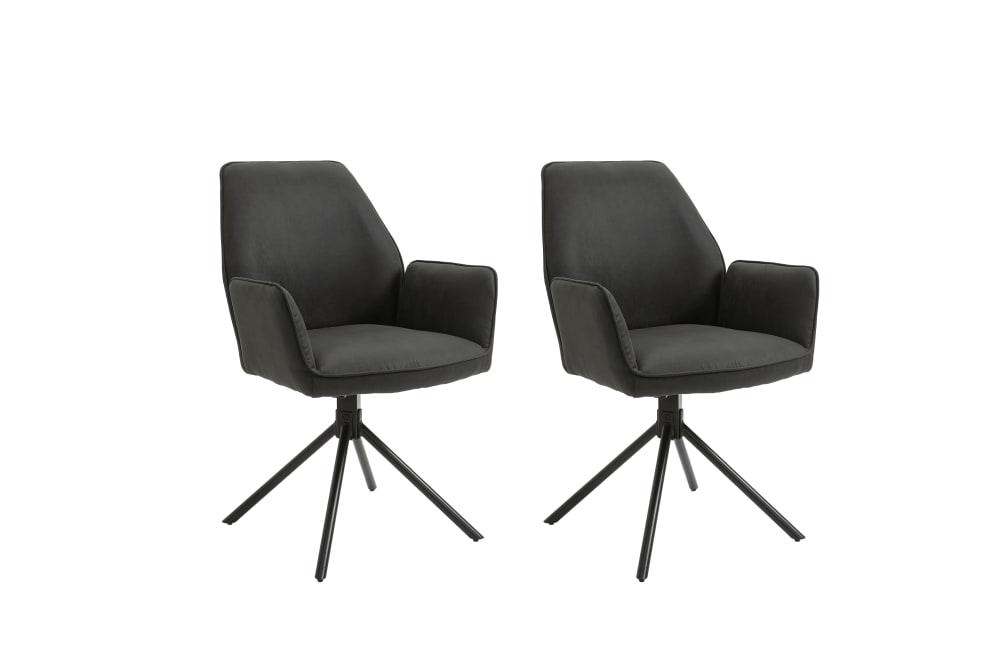 Wohnli Möbelsuche - 2er Set Esszimmerstühle aus Vintage-Stoff