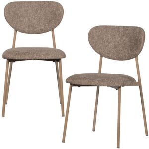 Wohnli Möbelsuche - 2er Set Esszimmerstühle aus Webstoff