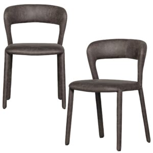 Wohnli Möbelsuche - 2er Set Esszimmerstühle in Kunstleder