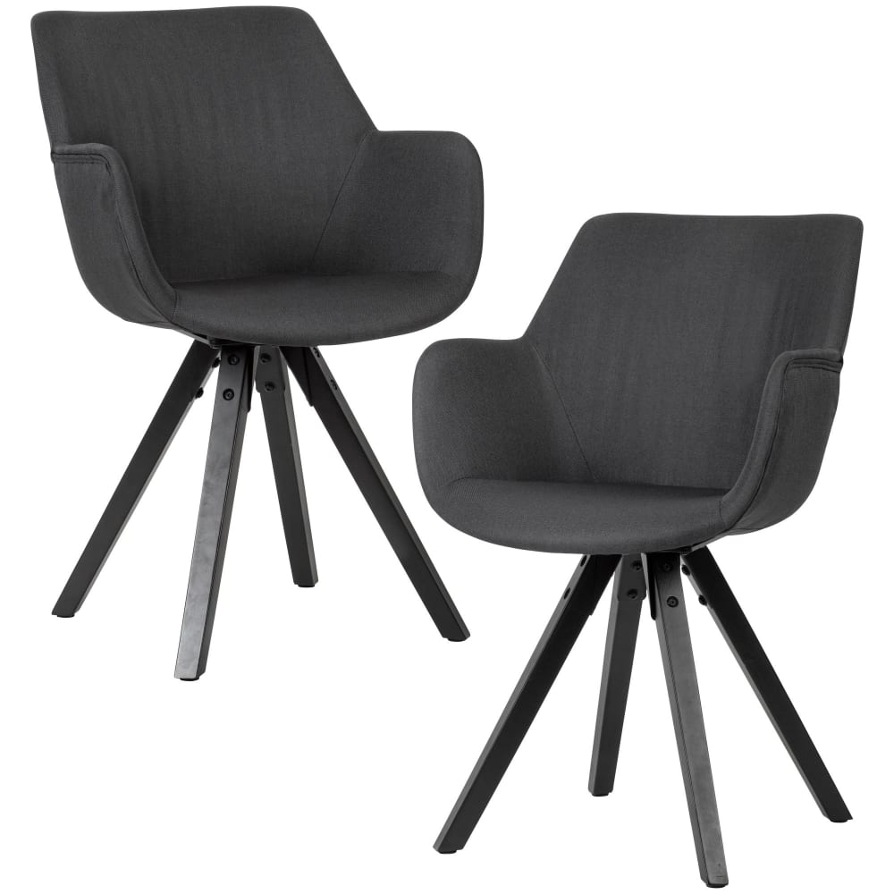 Wohnli Möbelsuche - 2er Set Esszimmerstuhl  skandinavisches Design aus Stoff