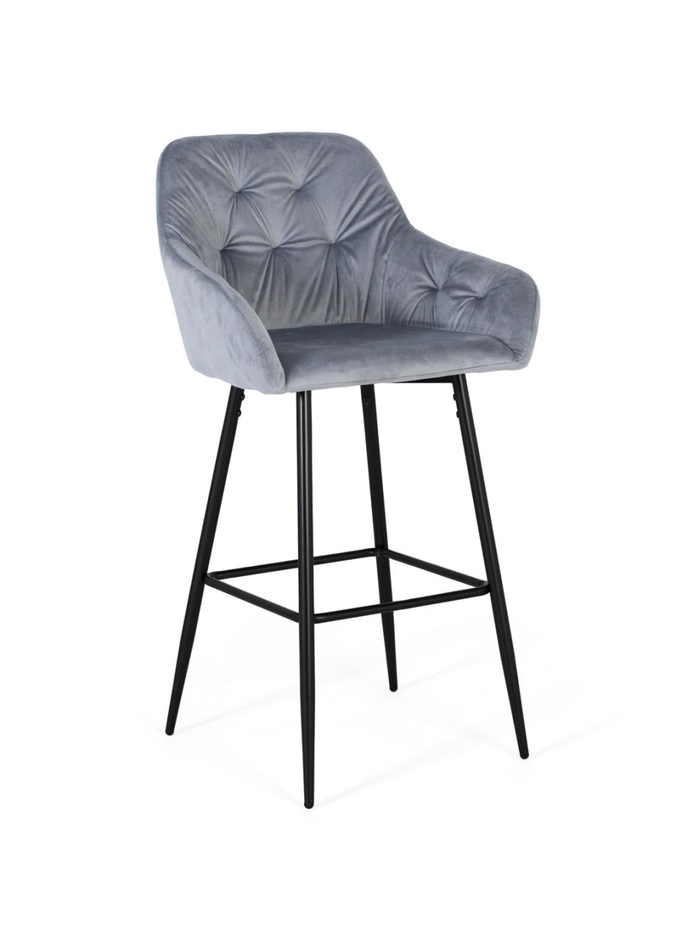 Wohnli Möbelsuche - 2er Set Hocker gepolstert mit Samt und Metallgestell