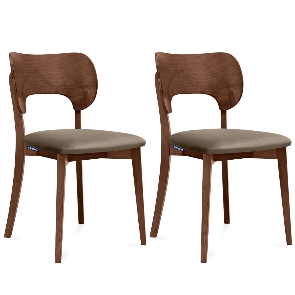 Wohnli Möbelsuche - 2er Set Holzstühle mit Gestell aus massivem Buchenholz