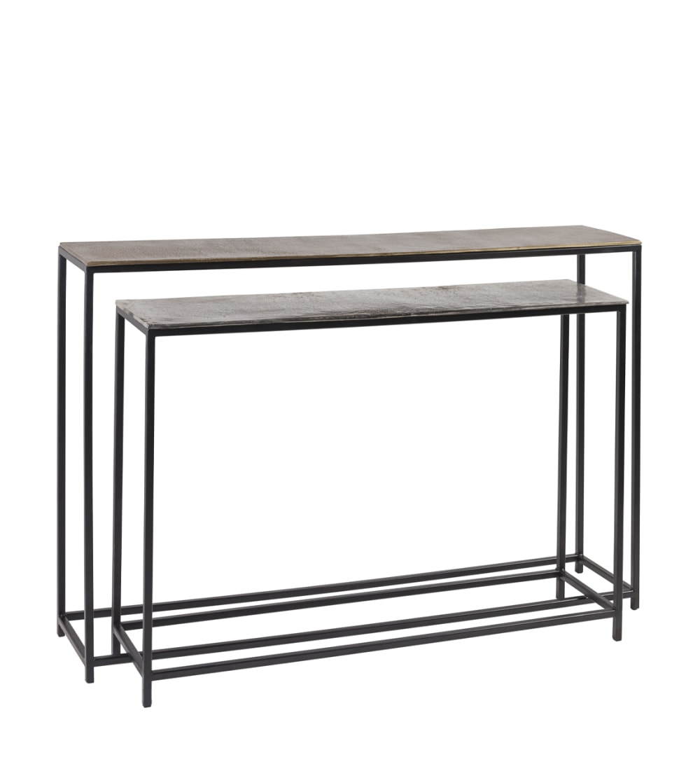 Wohnli Möbelsuche - 2er Set Konsolen aus Aluminium