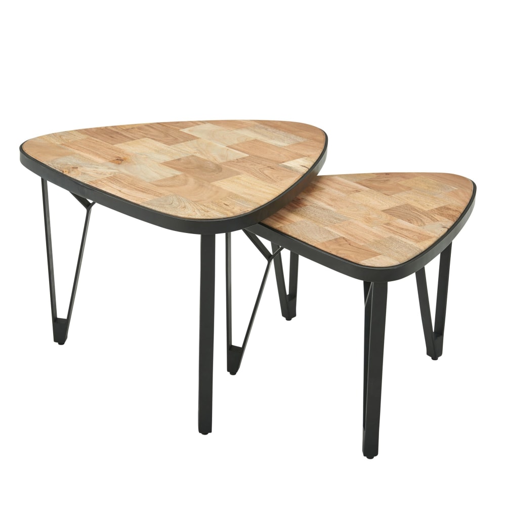 wohnli-moebel-suche-2er-Set-Satztische-aus-Akazie-Massivholz-Braun Wohnli Möbelsuche - 2er Set Satztische aus Akazie Massivholz