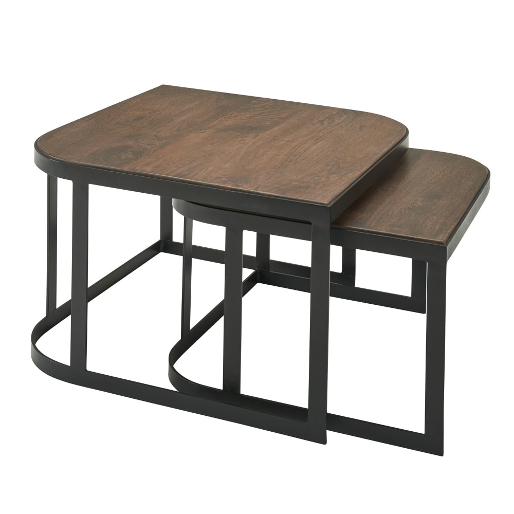 wohnli-moebel-suche-2er-Set-Satztische-aus-Mangoholz-Braun Wohnli Möbelsuche - 2er Set Satztische aus Mangoholz