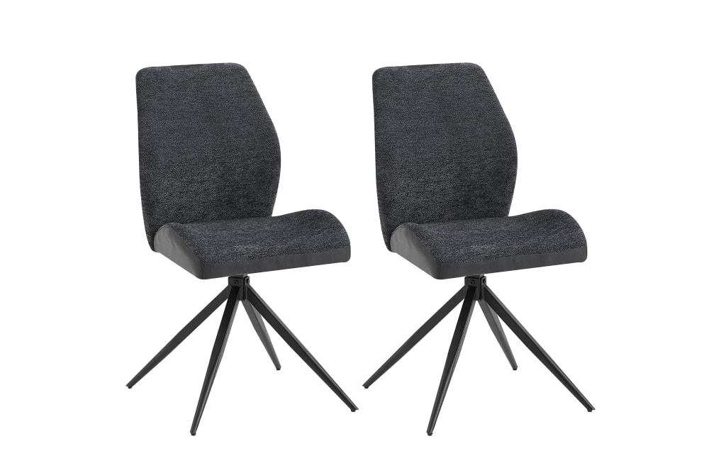 Wohnli Möbelsuche - 2er Set Stühle aus Bouclé - Mikrofaser