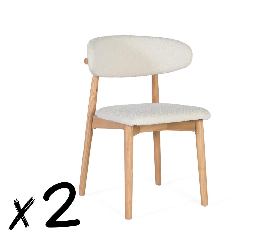 Wohnli Möbelsuche - 2er-Set Stühle aus Gummibaumholz.