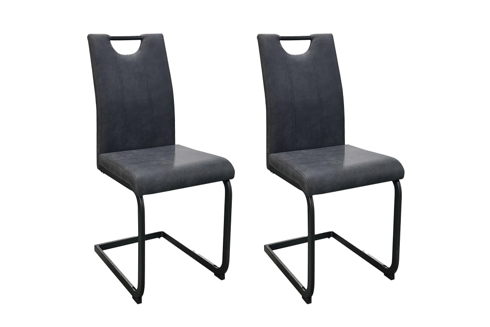 Wohnli Möbelsuche - 2er Set Stühle aus Vintage Mikrofaser