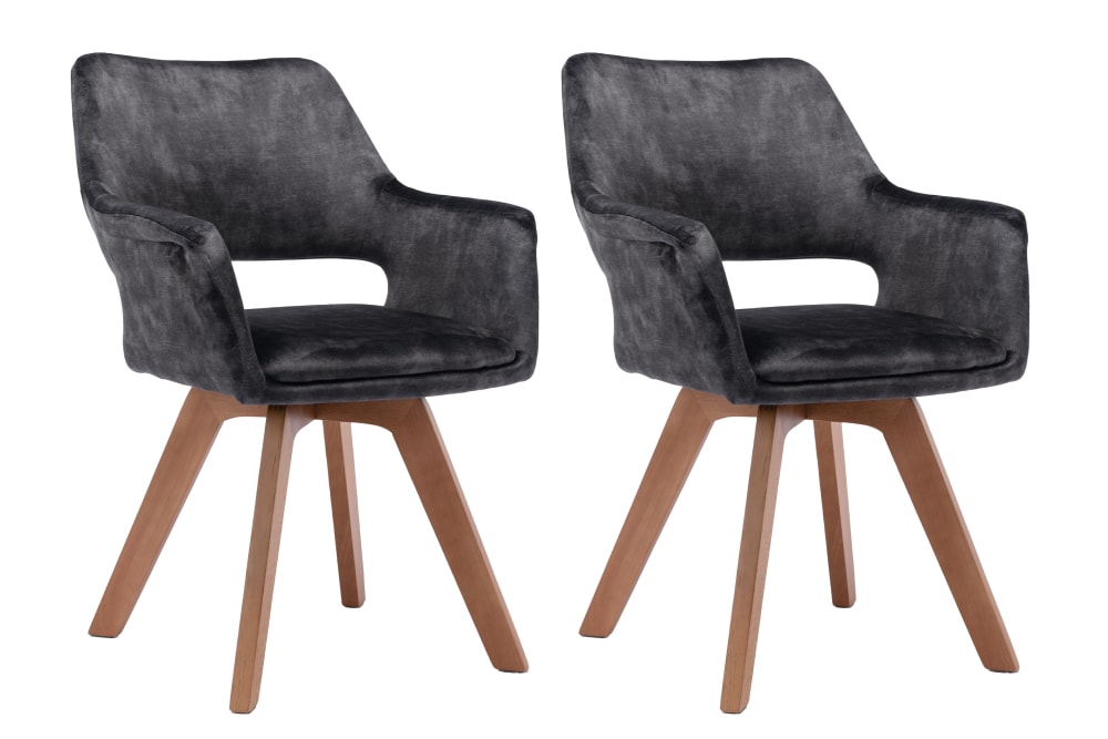 wohnli-moebel-suche-2er-Set-Stuehle-aus-Vintage-Samt-Massivholz-360°-drehbar-anthrazit Wohnli Möbelsuche - 2er Set Stühle aus Vintage-Samt