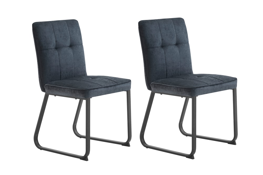 wohnli-moebel-suche-2er-Set-Stuehle-aus-Webstoff-Gestell-Metall-schwarz-dunkelgrau Wohnli Möbelsuche - 2er Set Stühle aus Webstoff
