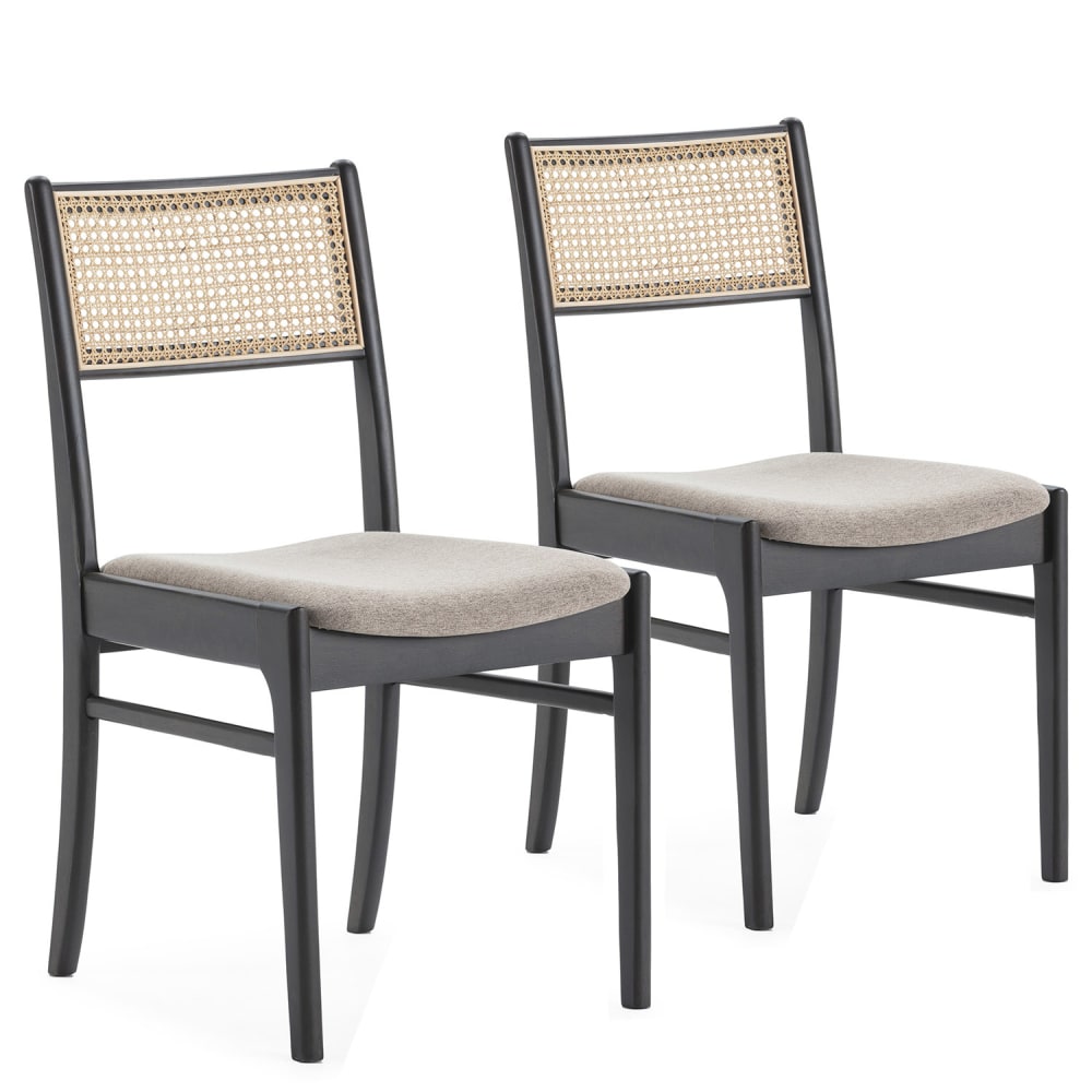 Wohnli Möbelsuche - 2er Set Stühle aus natürlichem Rattan