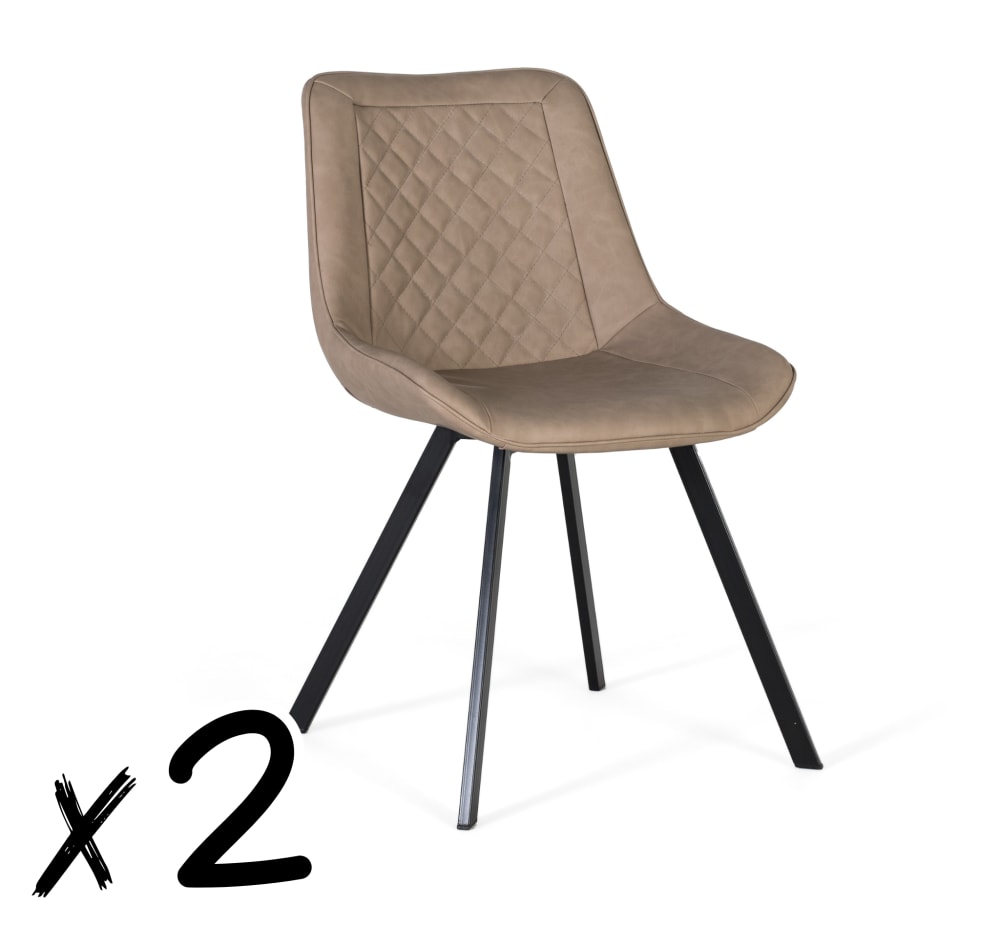 Wohnli Möbelsuche - 2er Set Stühle beige