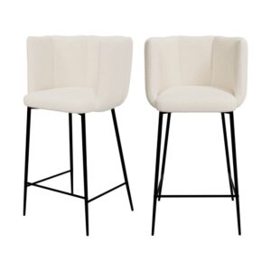 wohnli-moebel-suche-2er-Set-Stuehle-fuer-Mittelinsel-aus-Boucle-Stoff-67-cm-beige Wohnli Möbelsuche - 2er Set Stühle für Mittelinsel aus Bouclé-Stoff