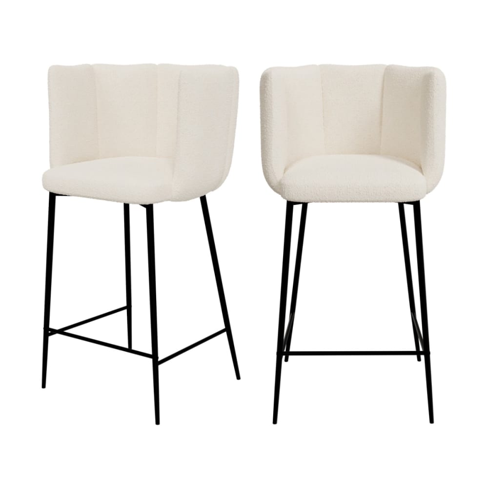 wohnli-moebel-suche-2er-Set-Stuehle-fuer-Mittelinsel-aus-Boucle-Stoff-67-cm-beige Wohnli Möbelsuche - 2er Set Stühle für Mittelinsel aus Bouclé-Stoff