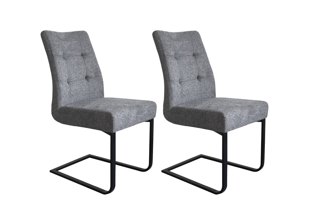 wohnli-moebel-suche-2er-Set-Stuehle-mit-Webstoff-Bezug-bis-150kg-belastbar-dunkelgrau Wohnli Möbelsuche - 2er Set Stühle mit Webstoff-Bezug