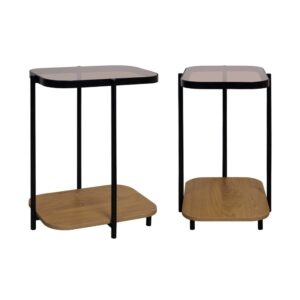 Wohnli Möbelsuche - 2er-Set Vintage-Beistelltische mit 2 Ablagen