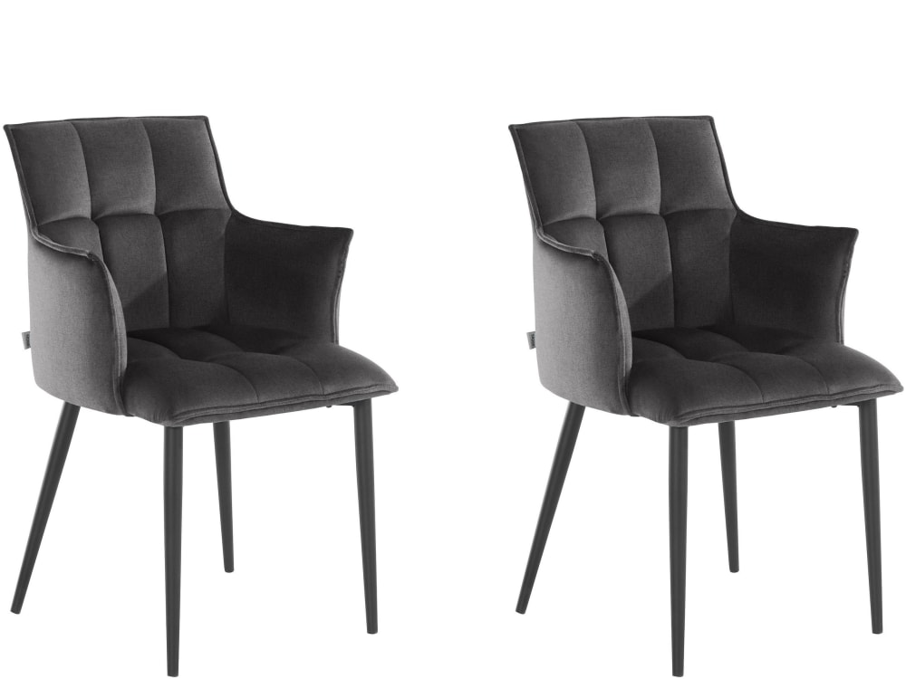 wohnli-moebel-suche-2er-Set-gepolsterte-Esszimmerstuehle-aus-gewebtem-Stoff-anthrazit Wohnli Möbelsuche - 2er Set gepolsterte Esszimmerstühle aus gewebtem Stoff