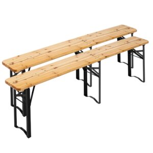 wohnli-moebel-suche-2er-Set-zusammenklappbarer-Bierbaenke-von-218-cm-Braun Wohnli Möbelsuche - 2er-Set zusammenklappbarer Bierbänke von 218 cm Braun