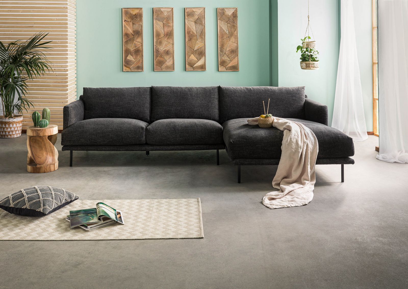 wohnli-moebel-suche-31-920-100-0010 Wohnli Möbelsuche - Ecksofa 285x161x81 Silikon-Feder Mix schwarz TRIENT