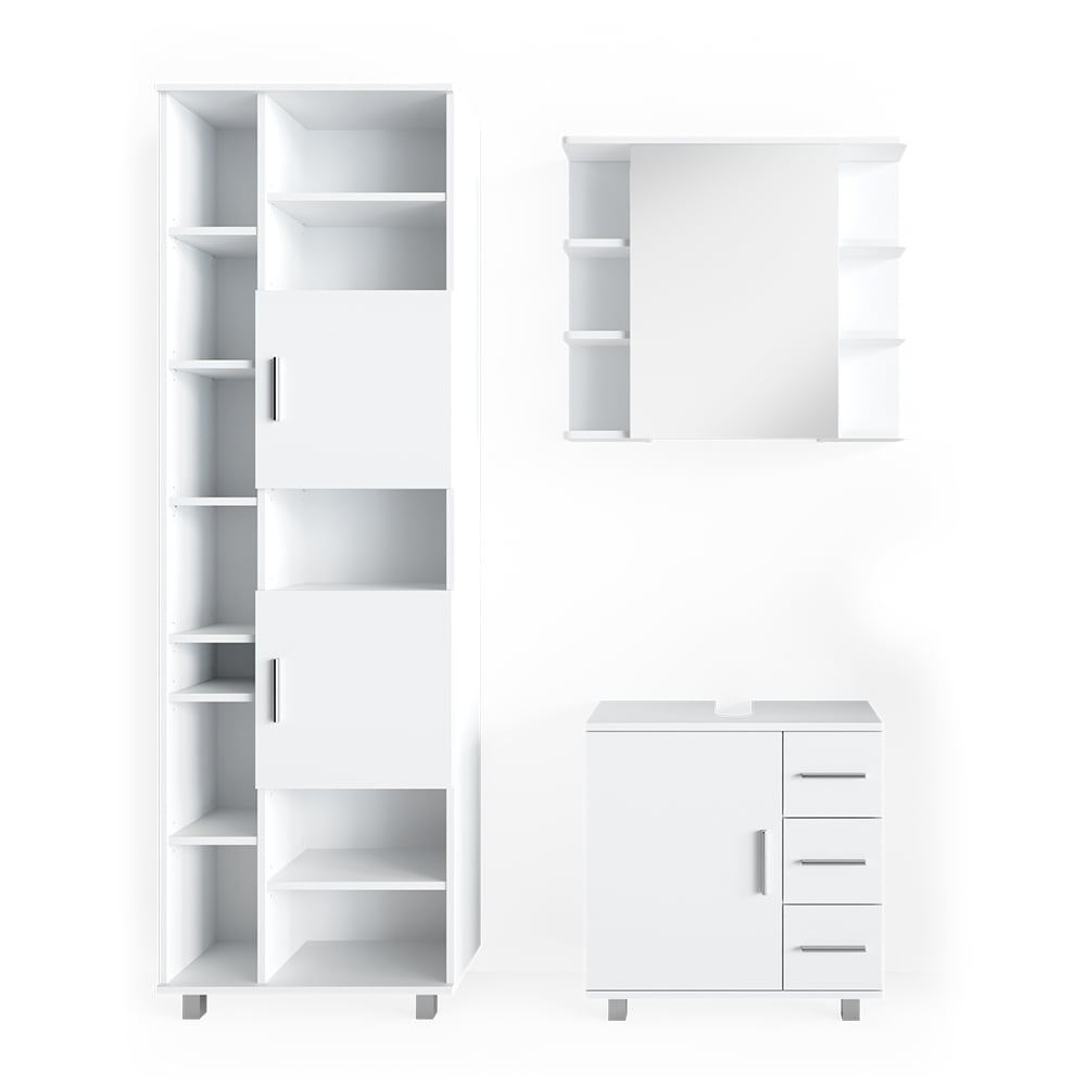 wohnli-moebel-suche-3er-Set-Badmoebel-Set-mit-Unterschrank-60-cm-Weiss Wohnli Möbelsuche - 3er Set