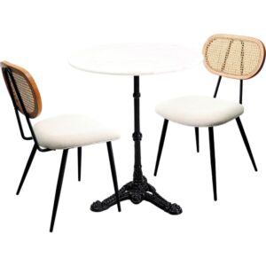 wohnli-moebel-suche-3er-Set-Bistrotisch-mit-2-Stuehlen-creme-D60cm Wohnli Möbelsuche - 3er Set Bistrotisch mit 2 Stühlen