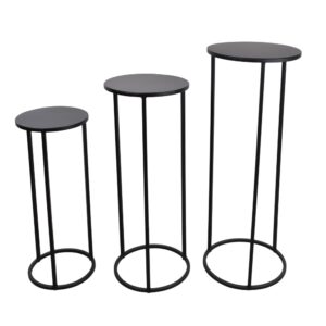 wohnli-moebel-suche-3er-Set-Pflanztische-aus-Metall-70x30x30-cm-Schwarz Wohnli Möbelsuche - 3er Set Pflanztische aus Metall