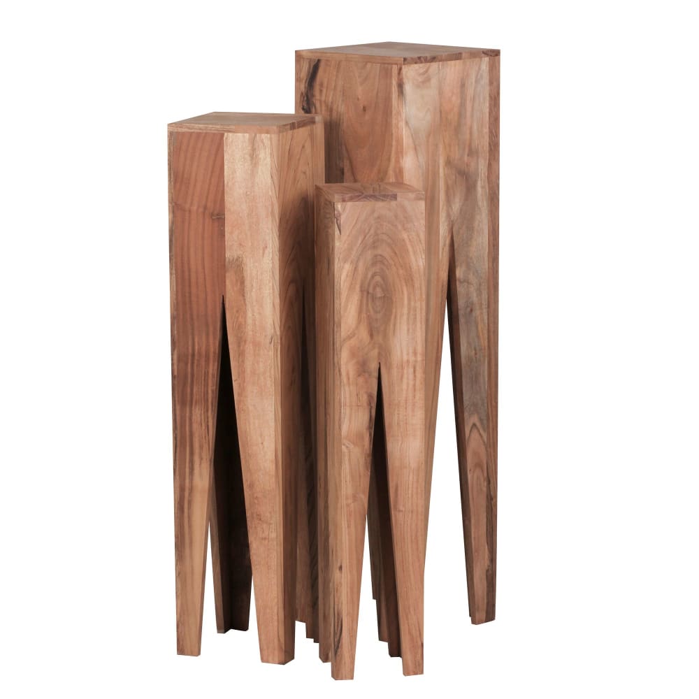 wohnli-moebel-suche-3er-Set-Satztische-aus-Akazie-Massivholz-Braun Wohnli Möbelsuche - 3er Set Satztische aus Akazie Massivholz