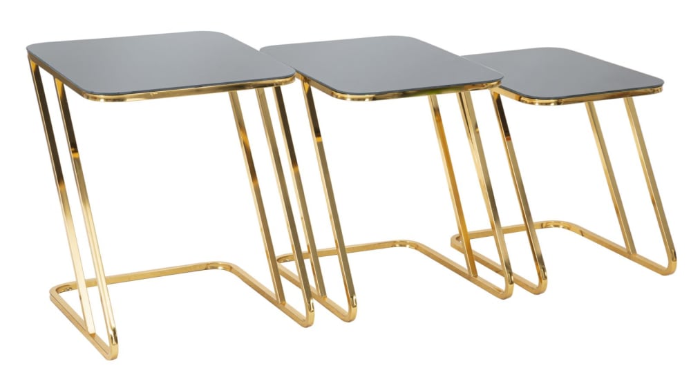 Wohnli Möbelsuche - 3er-Set Tische aus Metall 44x50