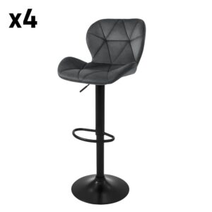 Wohnli Möbelsuche - 4er Set Barhocker aus Samt