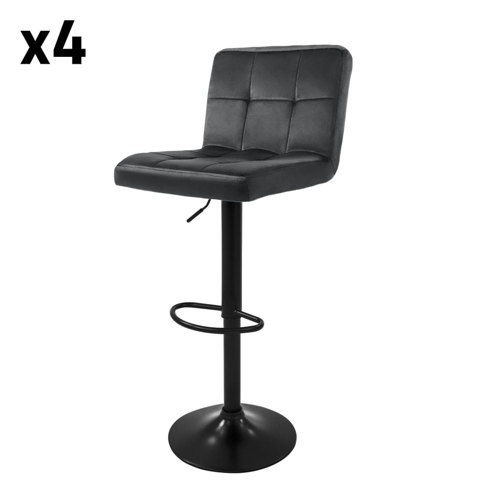 Wohnli Möbelsuche - 4er Set Barhocker aus Samt