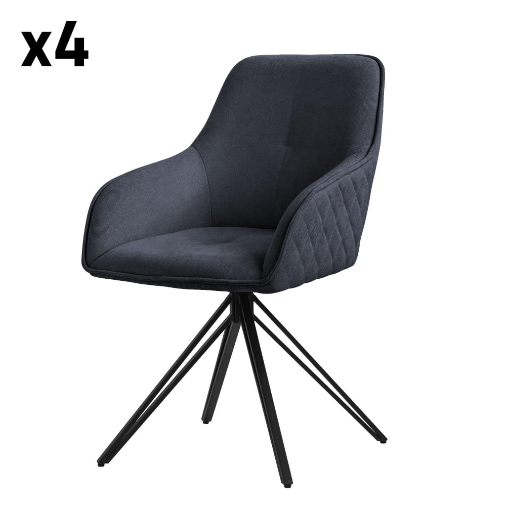 Wohnli Möbelsuche - 4er Set Drehstühle 360 Grad