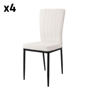 Wohnli Möbelsuche - 4er Set Esszimmerstühle aus Samt