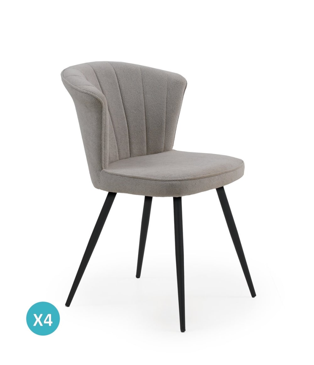 Wohnli Möbelsuche - 4er-Set Polsterstühle cappuccino