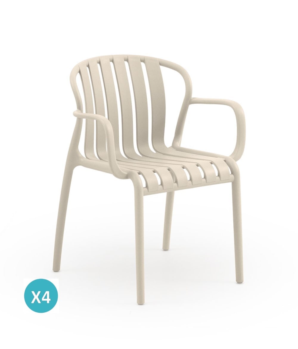 wohnli-moebel-suche-4er-Set-Sessel-aus-Polypropylen-cremefarben Wohnli Möbelsuche - 4er-Set Sessel aus Polypropylen