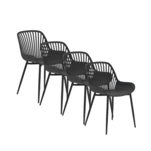 wohnli-moebel-suche-4er-Set-Stuehle-aus-Polypropylen-grau-mit-Metallbeinen Wohnli Möbelsuche - 4er-Set Stühle aus Polypropylen